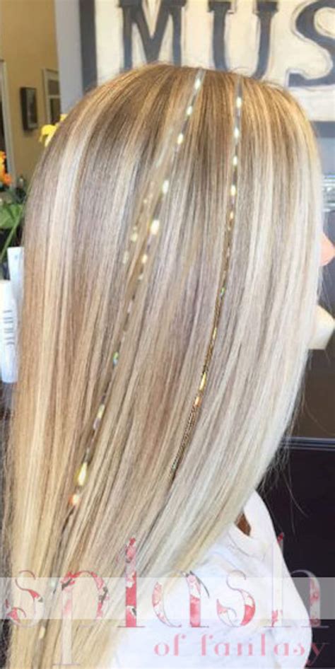 gold strands in hair